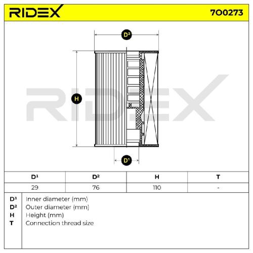 RIDEX Ölfilter Motorölfilter Filtereinsatz 7O0273 für BMW 5 Touring (F11) X5 Bild RIDEX Ölfilter Motorölfilter Filtereinsatz 7O0273 für BMW 5 Touring (F11) X5