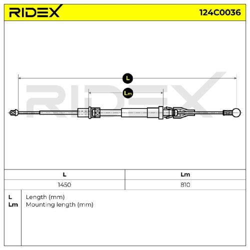 RIDEX Handbremsseil Hinten Rechts Links für VW Golf 5I (5K1) Bild RIDEX Handbremsseil Hinten Rechts Links für VW Golf 5I (5K1)