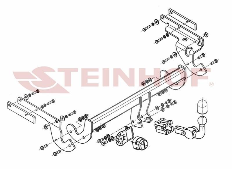 STEINHOF Anhängerkupplung für TOYOTA Yaris Schrägheck (P13)