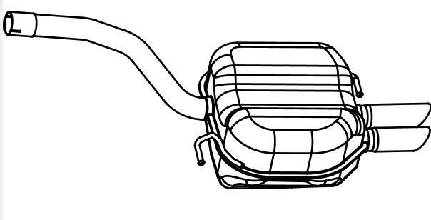 VEGAZ Endschalldämpfer Hinten für VW Passat Variant (3C5)