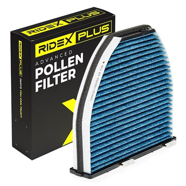 RIDEX PLUS 424I0486P Innenraumfilter Pollenfilter Aktivkohlefilter Höhe: 78,5