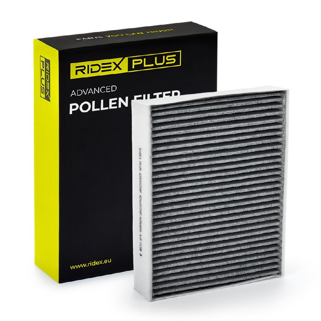 RIDEX PLUS 424I0224P Innenraumfilter Pollenfilter Aktivkohlefilter Höhe: 40