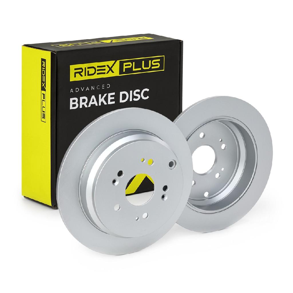 RIDEX PLUS 82B2619P 2x Bremsscheiben Hinten Ø302mm voll für HONDA CR-V III