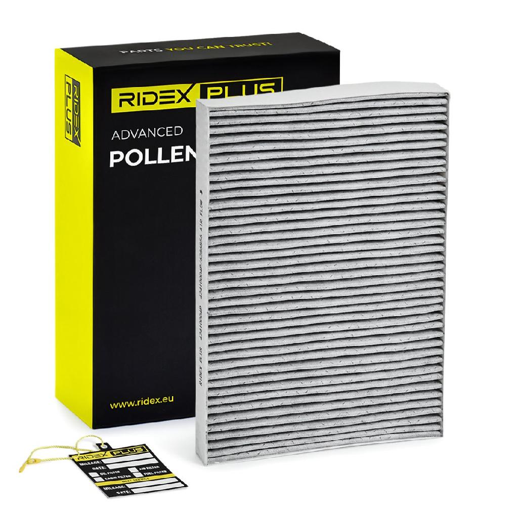 RIDEX PLUS 424I0004P Innenraumfilter Pollenfilter Aktivkohlefilter Höhe: 25