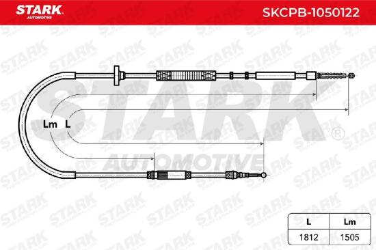 STARK Handbremsseil Hinten für AUDI A4 Limousine (8D2, B5) Bild STARK Handbremsseil Hinten für AUDI A4 Limousine (8D2, B5)