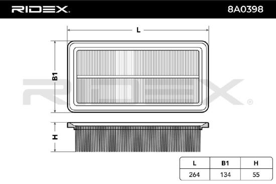 RIDEX 8A0398 Motor Luftfilter Umluftfilter für KIA RIO II (JB) für HYUNDAI Bild RIDEX 8A0398 Motor Luftfilter Umluftfilter für KIA RIO II (JB) für HYUNDAI