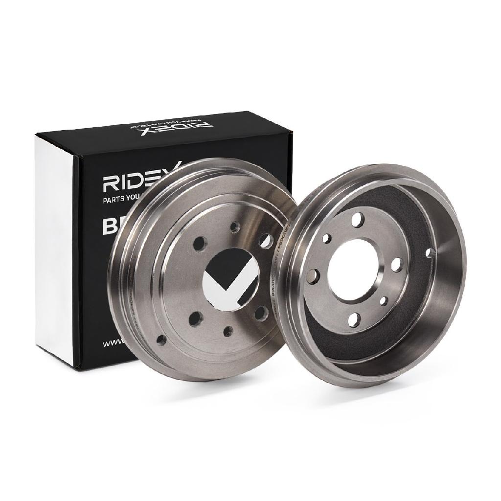 RIDEX 123B0038 2x Bremstrommeln Set Hinten InnenØ180mm für FIAT PANDA (169)