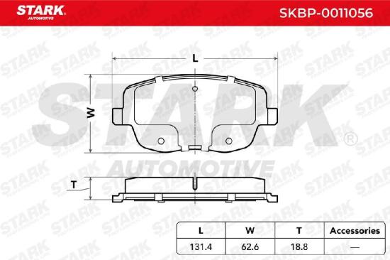 STARK Bremsbelagsatz Bremsbeläge Vorne für VW POLO (9N) für SKODA Fabia II Combi Bild STARK Bremsbelagsatz Bremsbeläge Vorne für VW POLO (9N) für SKODA Fabia II Combi
