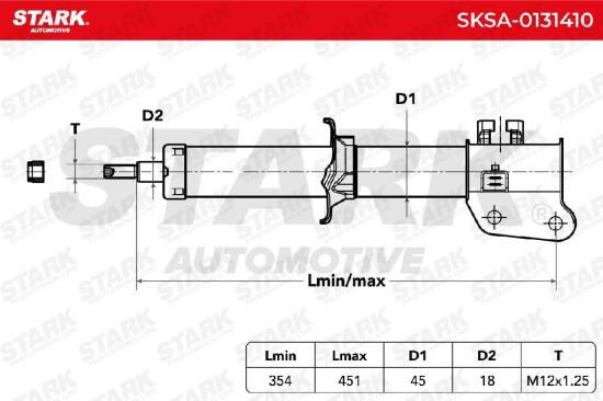 STARK SKSA-0131410 1x Stoßdämpfer Federbein Gasdruck Vorne links für SUZUKI Bild STARK SKSA-0131410 1x Stoßdämpfer Federbein Gasdruck Vorne links für SUZUKI