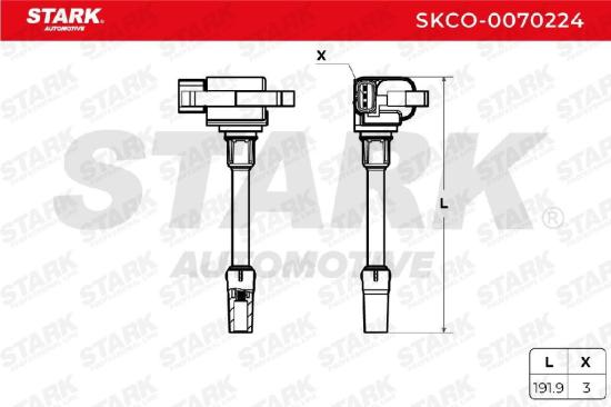 STARK SKCO-0070224 Zündspule 12V für MITSUBISHI Space Star (DGA) MD346866 134037 Bild STARK SKCO-0070224 Zündspule 12V für MITSUBISHI Space Star (DGA) MD346866 134037
