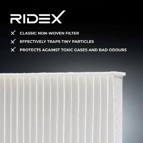 RIDEX 424I0357 Innenraumfilter Pollenfilter Höhe: 43 Breite: 209 Länge: 209 Bild RIDEX 424I0357 Innenraumfilter Pollenfilter Höhe: 43 Breite: 209 Länge: 209