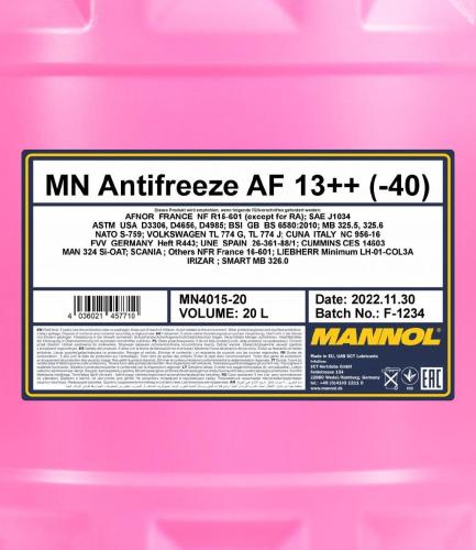 MANNOL Kühlmittel Kühlflüssigkeit G13 violett Fertigmischung 20L Bild MANNOL Kühlmittel Kühlflüssigkeit G13 violett Fertigmischung 20L