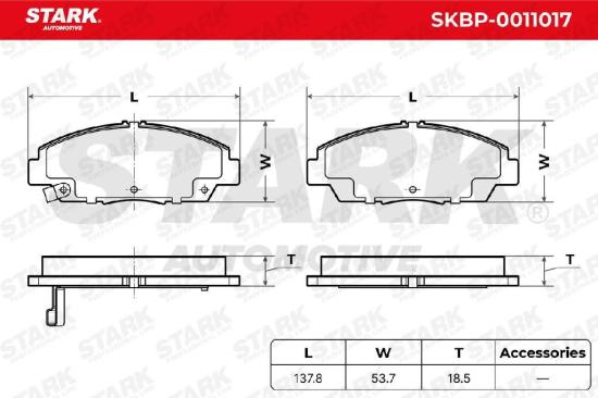 STARK Bremsbelagsatz Bremsbeläge Vorne für HONDA PRELUDE V (BB) für ROVER 600 Bild STARK Bremsbelagsatz Bremsbeläge Vorne für HONDA PRELUDE V (BB) für ROVER 600