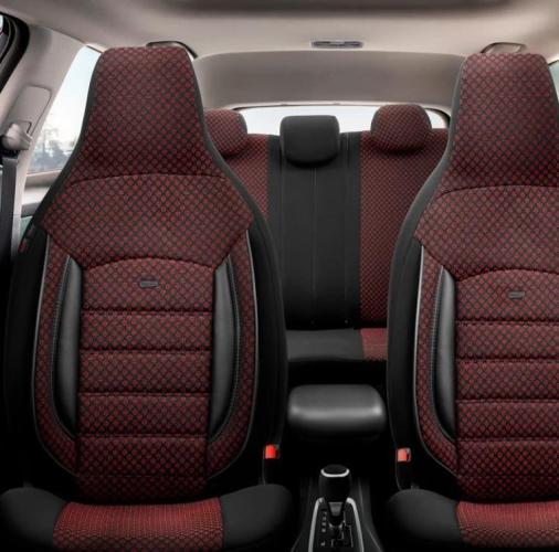 Otom OTOMSPTPLS103CTY Universal Sitzschonbezug Vorne und Hinten Satz Schwarz Rot Bild Otom OTOMSPTPLS103CTY Universal Sitzschonbezug Vorne und Hinten Satz Schwarz Rot