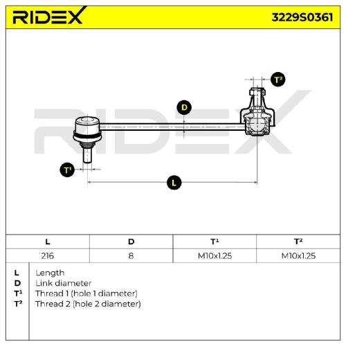 RIDEX 1x Koppelstange Stabilisator Vorne rechts für HYUNDAI i20 (PB, PBT) Bild RIDEX 1x Koppelstange Stabilisator Vorne rechts für HYUNDAI i20 (PB, PBT)