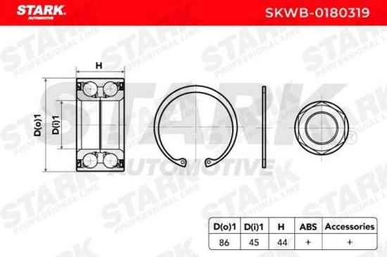 STARK SKWB-0180319 Radlagersatz pro 1 Rad Vorne beidseitig passend für PEUGEOT Bild STARK SKWB-0180319 Radlagersatz pro 1 Rad Vorne beidseitig passend für PEUGEOT