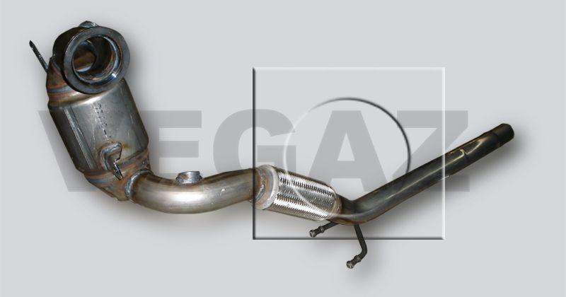 VEGAZ VK-368 Katalysator Kat mit Anbau-/Befestigungsmaterial für Fahrzeuge mit