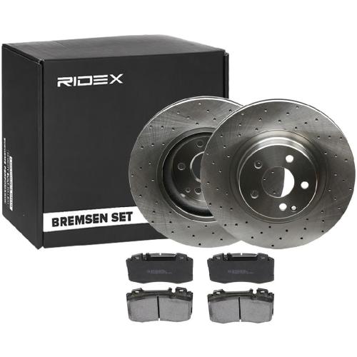 RIDEX Bremsenset Vorne Ø330mm - Bremsscheiben und Beläge Bild RIDEX Bremsenset Vorne Ø330mm - Bremsscheiben und Beläge