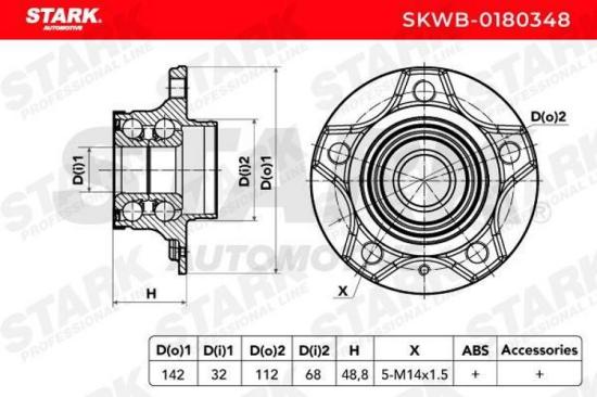 STARK SKWB-0180348 Radlagersatz pro 1 Rad Hinten für AUDI A4 Avant (8K5, B8) Bild STARK SKWB-0180348 Radlagersatz pro 1 Rad Hinten für AUDI A4 Avant (8K5, B8)