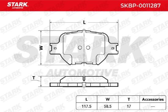 STARK Bremsbelagsatz Bremsbeläge Vorne für TOYOTA CELICA (ZZT23) für LEXUS Bild STARK Bremsbelagsatz Bremsbeläge Vorne für TOYOTA CELICA (ZZT23) für LEXUS