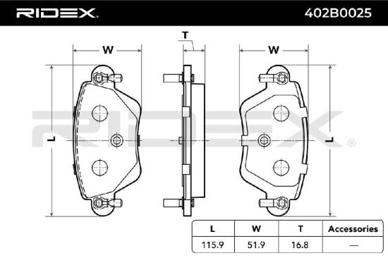 RIDEX Bremsbelagsatz Bremsbeläge Hinten für FORD MONDEO III Kombi (BWY) Bild RIDEX Bremsbelagsatz Bremsbeläge Hinten für FORD MONDEO III Kombi (BWY)