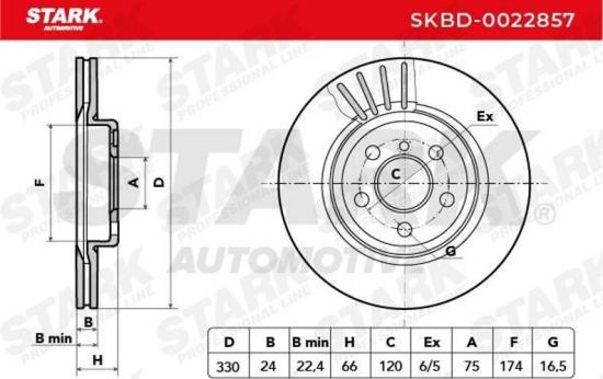 STARK SKBD-0022857 2x Bremsscheiben Vorne Ø330mm Belüftet für BMW 5 Touring Bild STARK SKBD-0022857 2x Bremsscheiben Vorne Ø330mm Belüftet für BMW 5 Touring