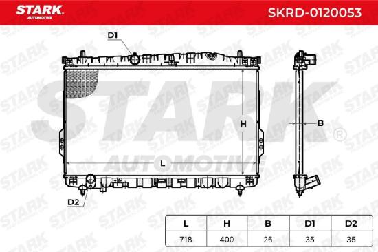 STARK SKRD-0120053 Motorkühler / Wasserkühler für HYUNDAI TRAJET (FO) 253103A000 Bild STARK SKRD-0120053 Motorkühler / Wasserkühler für HYUNDAI TRAJET (FO) 253103A000