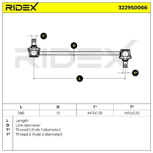 RIDEX 1x Koppelstange Stabilisator Vorne beidseitig für NISSAN Qashqai II Bild RIDEX 1x Koppelstange Stabilisator Vorne beidseitig für NISSAN Qashqai II