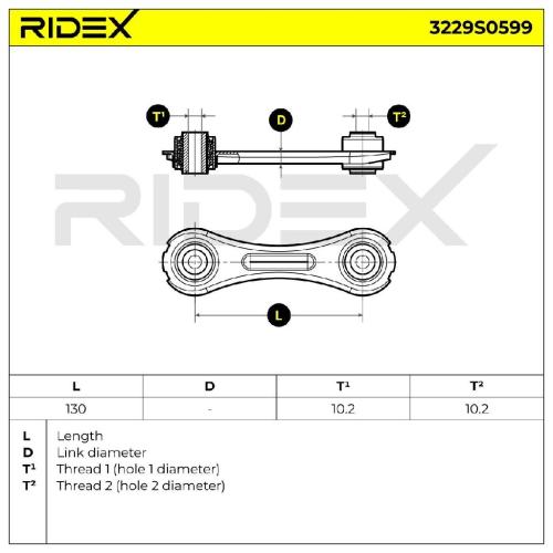 RIDEX 1x Koppelstange Stabilisator Hinten beidseitig für RENAULT KANGOO (KC0/1) Bild RIDEX 1x Koppelstange Stabilisator Hinten beidseitig für RENAULT KANGOO (KC0/1)