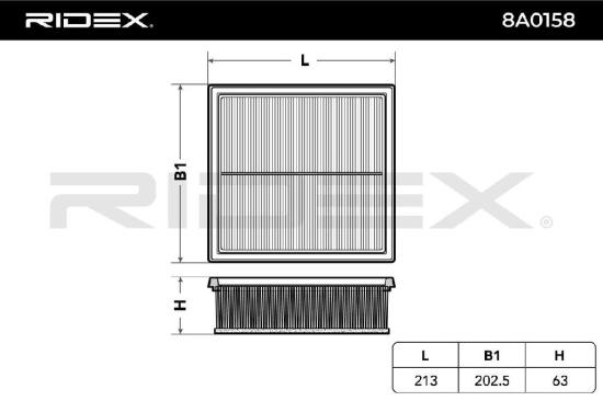 RIDEX 8A0158 Motor Luftfilter Filtereinsatz Umluftfilter mit Vorfilter für Bild RIDEX 8A0158 Motor Luftfilter Filtereinsatz Umluftfilter mit Vorfilter für
