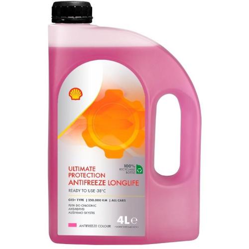 SHELL Kühlmittel Kühlflüssigkeit G12 G12+ type D Rot Fertigmischung 4L Bild SHELL Kühlmittel Kühlflüssigkeit G12 G12+ type D Rot Fertigmischung 4L