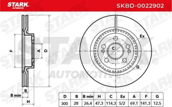 STARK SKBD-0022902 2x Bremsscheiben Vorne Ø300mm Belüftet für HYUNDAI ix35 Bild STARK SKBD-0022902 2x Bremsscheiben Vorne Ø300mm Belüftet für HYUNDAI ix35