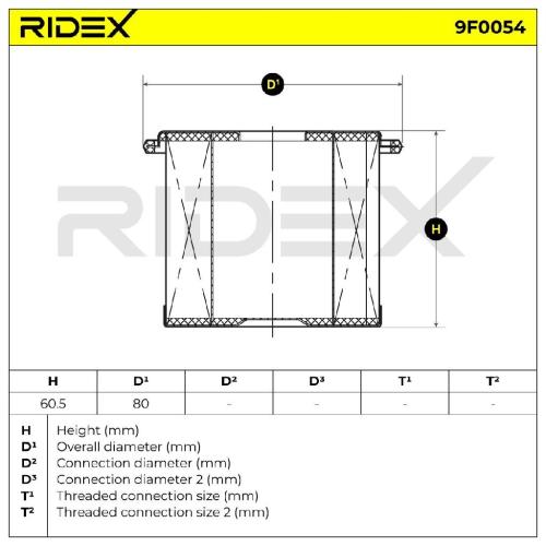 RIDEX 9F0054 Kraftstofffilter Diesel Filter Filter Cartridge für CITROËN E148005 Bild RIDEX 9F0054 Kraftstofffilter Diesel Filter Filter Cartridge für CITROËN E148005