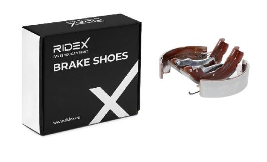 RIDEX Bremsbacken Satz für Trommelbremse Hinten mit Hebel für VW 70B0032 Bild RIDEX Bremsbacken Satz für Trommelbremse Hinten mit Hebel für VW 70B0032