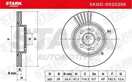 STARK SKBD-0020256 2x Bremsscheiben Vorne Ø300mm Belüftet für HYUNDAI ix35 Bild STARK SKBD-0020256 2x Bremsscheiben Vorne Ø300mm Belüftet für HYUNDAI ix35