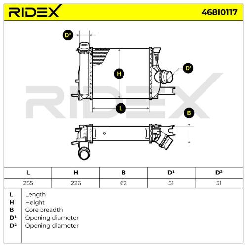 RIDEX 468I0117 Ladeluftkühler/LLK Turbokühler für DACIA DUSTER 144965154R Bild RIDEX 468I0117 Ladeluftkühler/LLK Turbokühler für DACIA DUSTER 144965154R