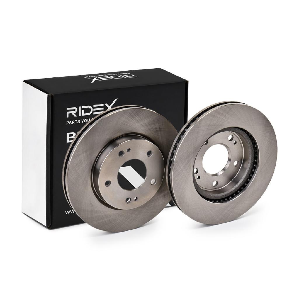 RIDEX 82B0545 2x Bremsscheiben Vorne Ø276mm Belüftet für MITSUBISHI