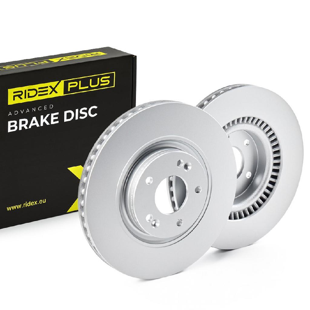 RIDEX PLUS 82B1057P 2x Bremsscheiben Vorne Ø320mm Belüftet für HYUNDAI