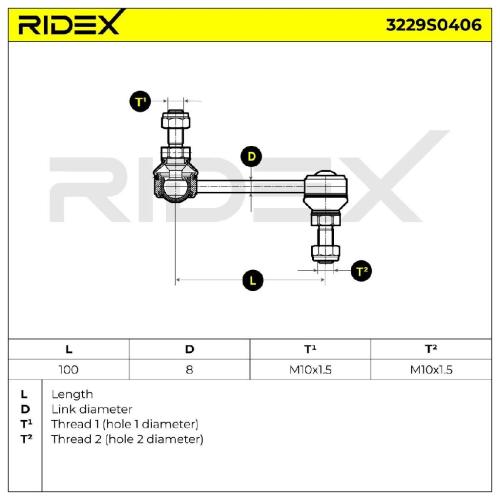 RIDEX 1x Koppelstange Stabilisator Hinten beidseitig für PORSCHE 911 (996) Bild RIDEX 1x Koppelstange Stabilisator Hinten beidseitig für PORSCHE 911 (996)