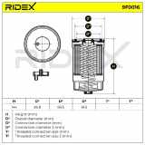 RIDEX 9F0016 Kraftstofffilter Diesel Filter mit Dichtungen für VW 1174391