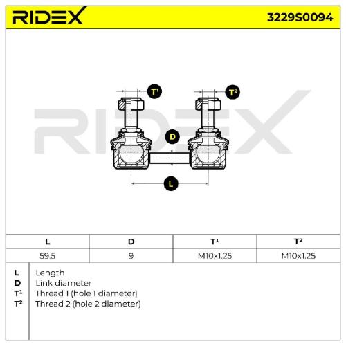 RIDEX 1x Koppelstange Stabilisator Vorne beidseitig für TOYOTA RAV 4 I (SXA1) Bild RIDEX 1x Koppelstange Stabilisator Vorne beidseitig für TOYOTA RAV 4 I (SXA1)