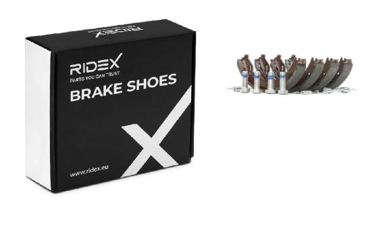 RIDEX Bremsbacken Satz für Trommelbremse Hinten mit Zubehör 70B0366 Bild RIDEX Bremsbacken Satz für Trommelbremse Hinten mit Zubehör 70B0366