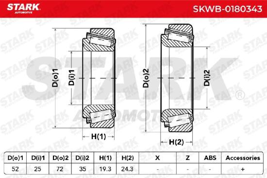 STARK SKWB-0180343 Radlagersatz pro 1 Rad Hinten Vorne beidseitig für NISSAN Bild STARK SKWB-0180343 Radlagersatz pro 1 Rad Hinten Vorne beidseitig für NISSAN