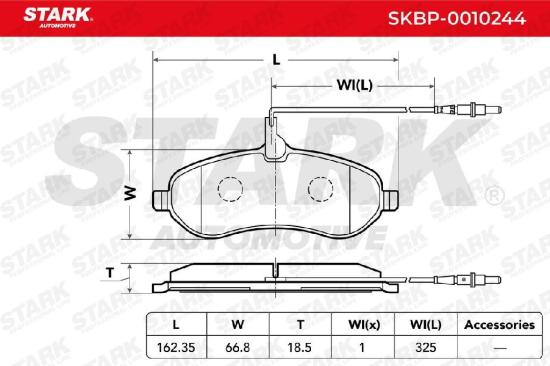 STARK Bremsbelagsatz Bremsbeläge Vorne für CITROËN JUMPY Kasten für FIAT Scudo Bild STARK Bremsbelagsatz Bremsbeläge Vorne für CITROËN JUMPY Kasten für FIAT Scudo