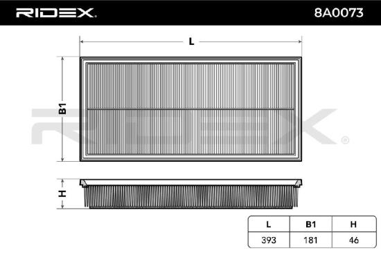 RIDEX 8A0073 Motor Luftfilter RechtEckig Filtereinsatz passend für MERCEDES-BENZ Bild RIDEX 8A0073 Motor Luftfilter RechtEckig Filtereinsatz passend für MERCEDES-BENZ