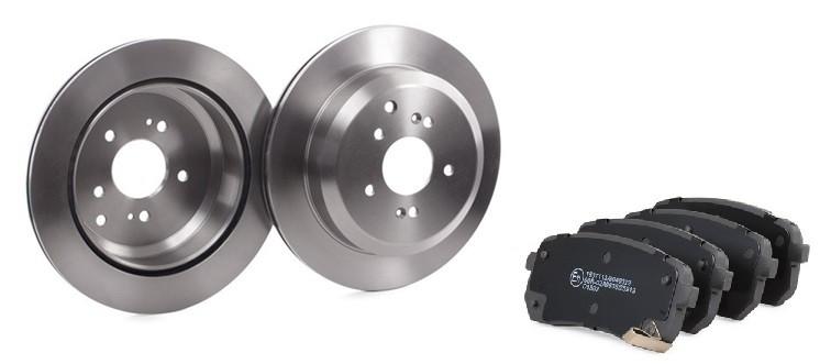 RIDEX Bremsenset Hinten Belüftet Ø324mm - Bremsscheiben und Beläge für HYUNDAI