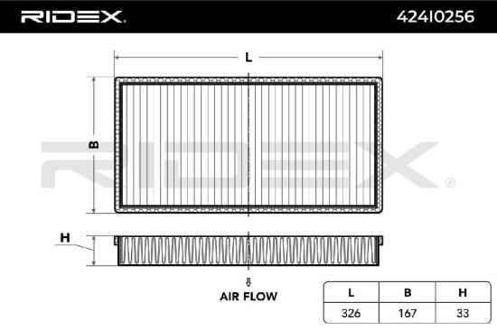 RIDEX 424I0256 Innenraumfilter Pollenfilter Aktivkohlefilter Höhe: 33 Breite: Bild RIDEX 424I0256 Innenraumfilter Pollenfilter Aktivkohlefilter Höhe: 33 Breite: