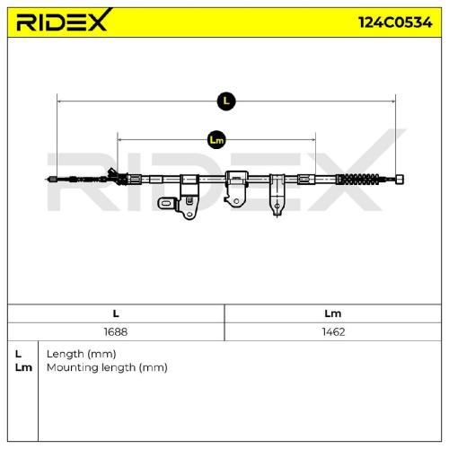 RIDEX Handbremsseil Hinten Rechts für TOYOTA COROLLA Verso (ZER, ZZE12, R1) Bild RIDEX Handbremsseil Hinten Rechts für TOYOTA COROLLA Verso (ZER, ZZE12, R1)
