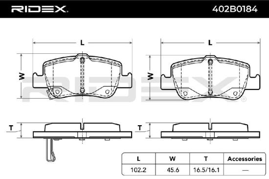 RIDEX Bremsbelagsatz Bremsbeläge Hinten für TOYOTA AURIS für HYUNDAI i30 (GD) Bild RIDEX Bremsbelagsatz Bremsbeläge Hinten für TOYOTA AURIS für HYUNDAI i30 (GD)