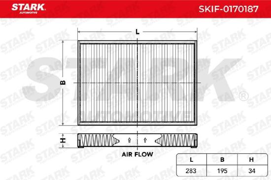 STARK SKIF-0170187 Innenraumfilter Pollenfilter Aktivkohlefilter Höhe: 32 Länge: Bild STARK SKIF-0170187 Innenraumfilter Pollenfilter Aktivkohlefilter Höhe: 32 Länge: